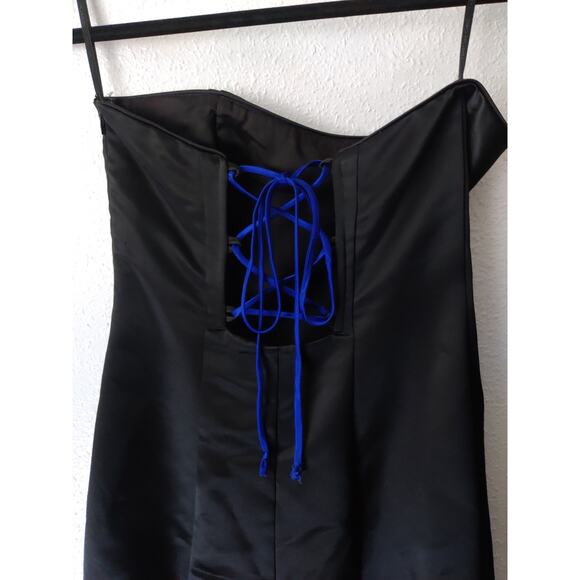 Jessica McClintock for Gunne Sax Black Strapless Formal Mermaid Dress Size 11/12 - Picture 5 of 10